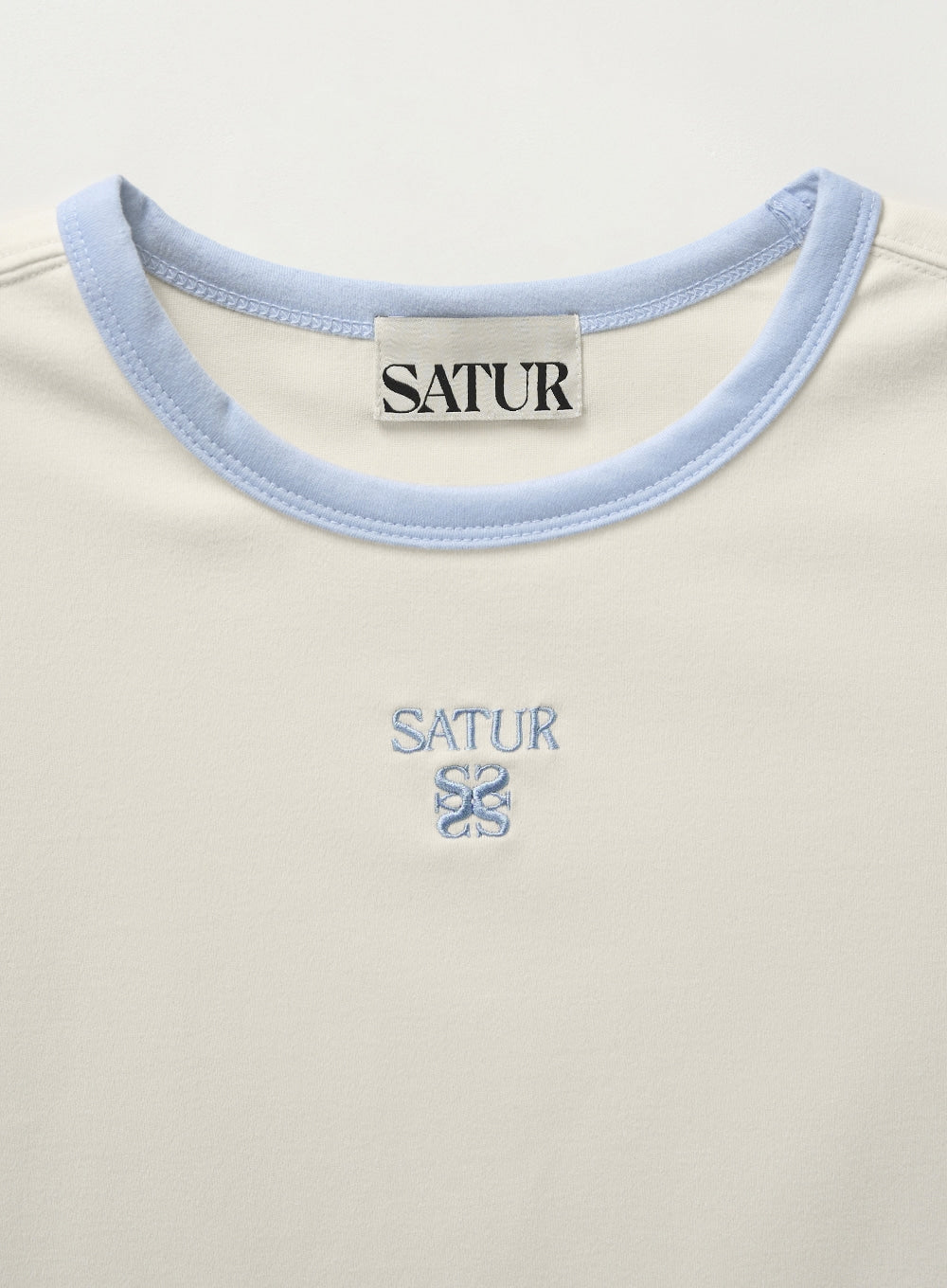 [satur] (W) Apero Crop Ringer T-Shirt - Cream