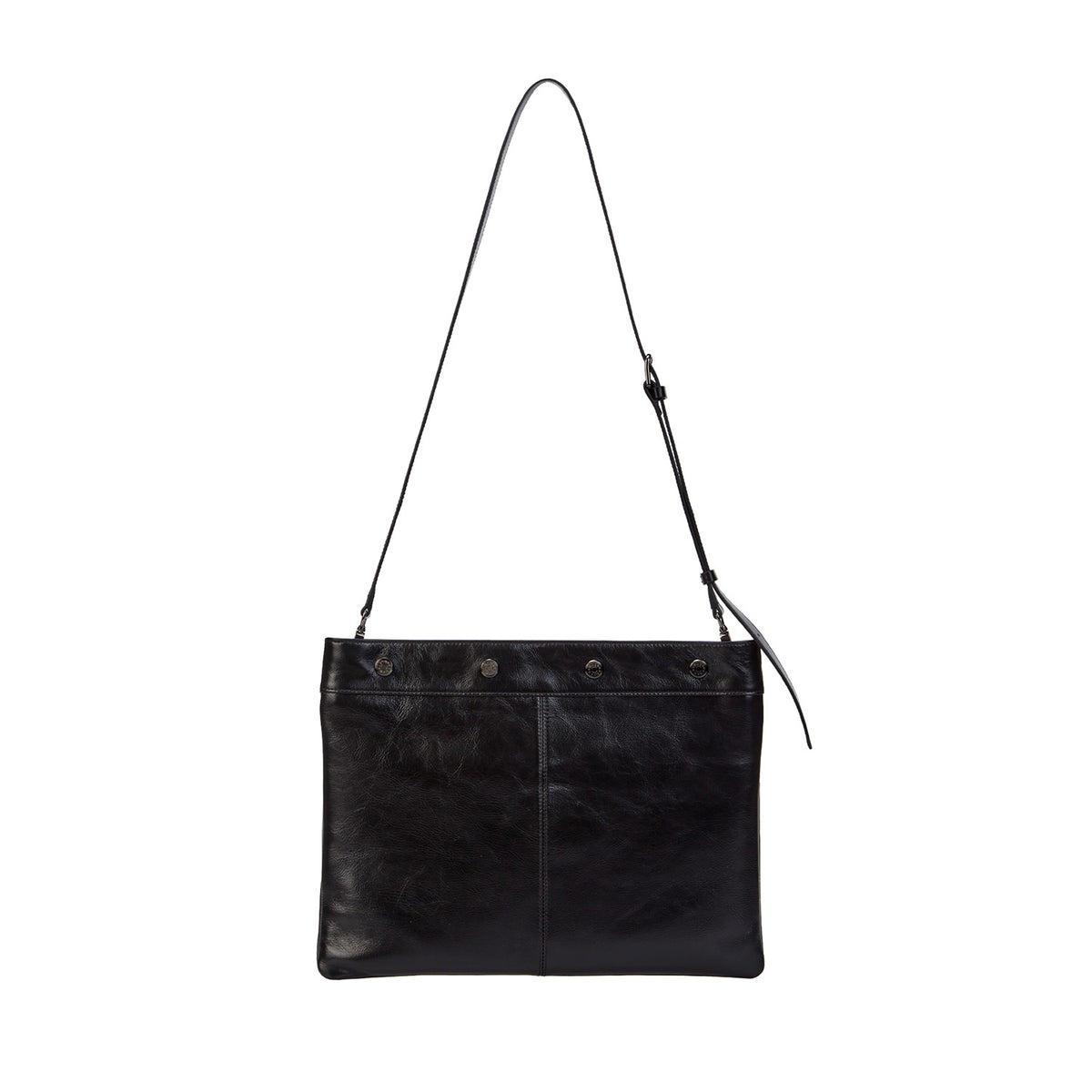 Vunque Perfec Button Up Slim Messenger Black
