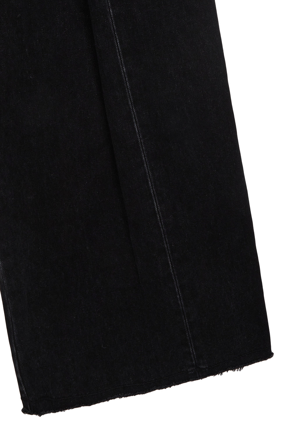 [matinkim] TUCK POINT WIDE DENIM PANTS IN BLACK