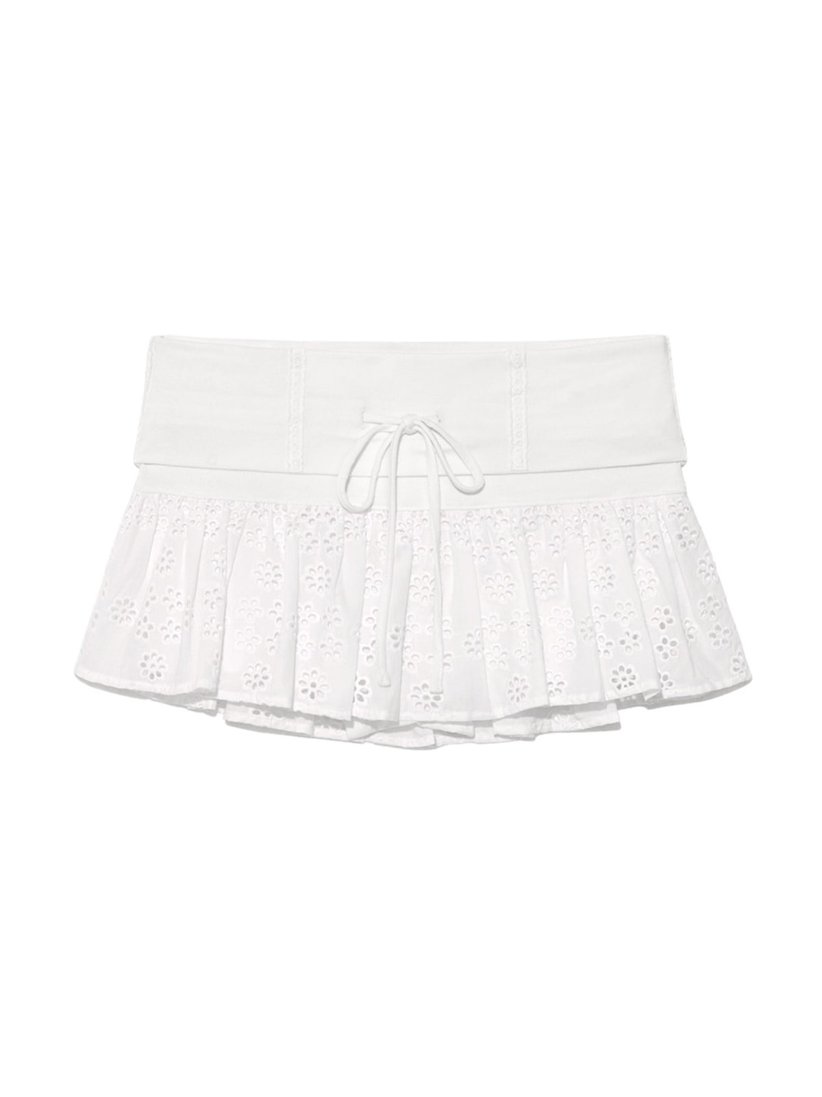 GLOWNY Naomi Belt Mini Skirt (White)