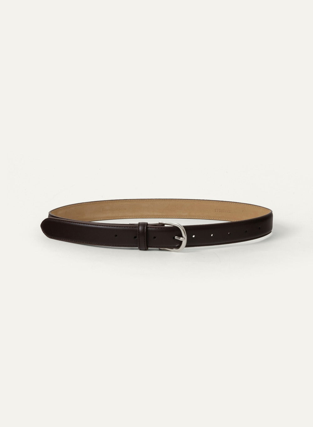 Kindersalmon Basic Leather Belt Dark Brown