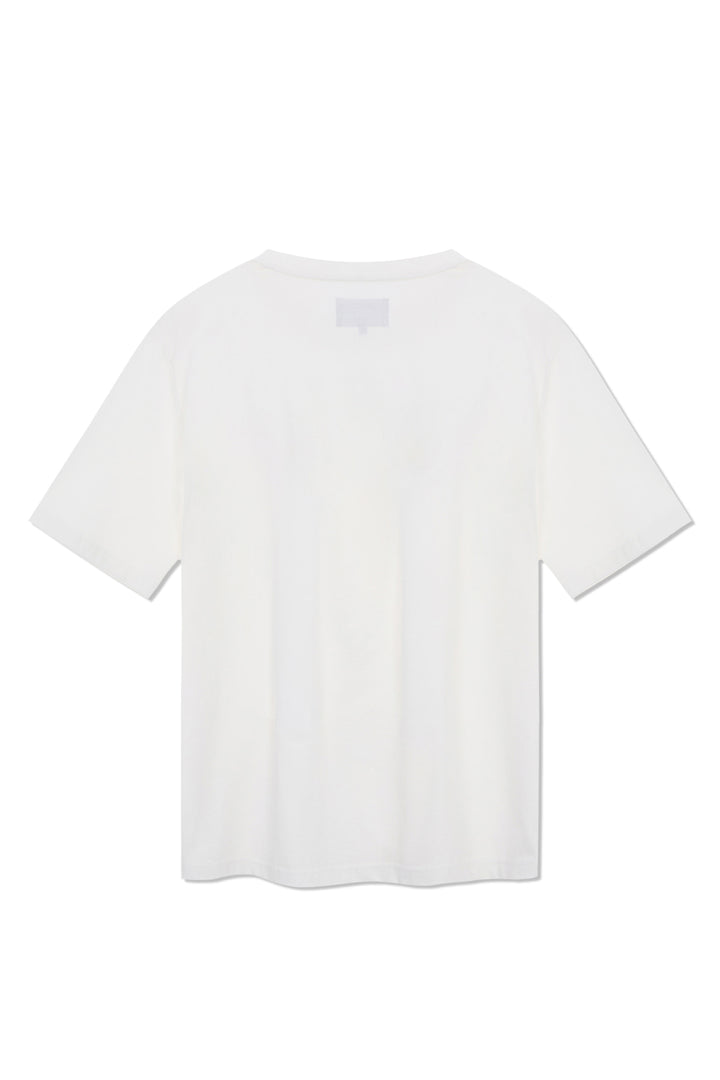 Matinkim Wavy Logo Graphic Top For Men IN White