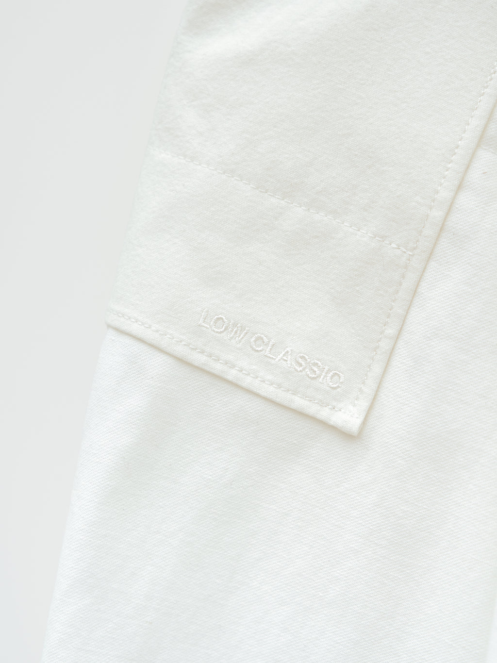 Low Classic Soft Structure Big Cotton Bag White