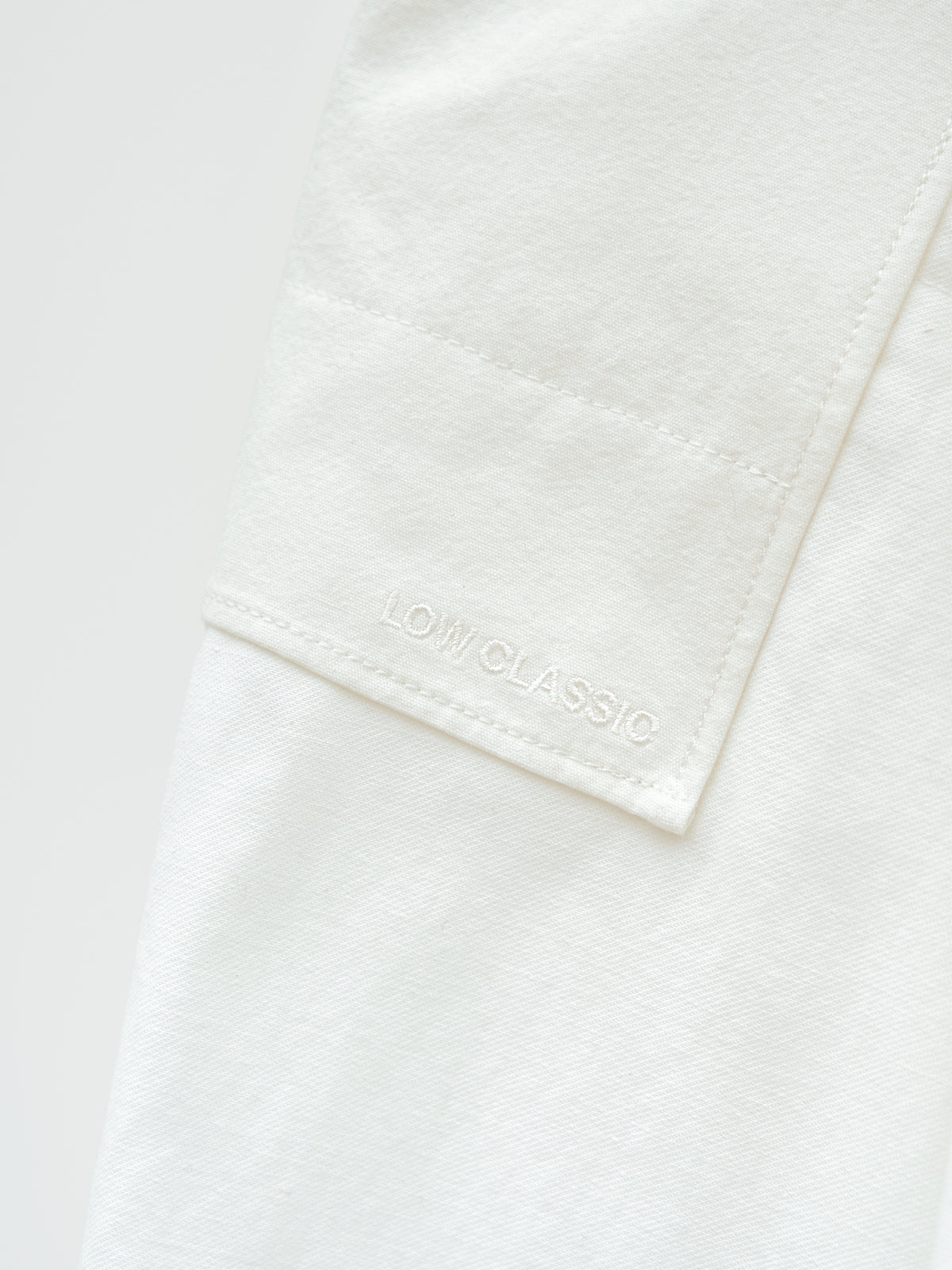 Low Classic Soft Structure Big Cotton Bag White