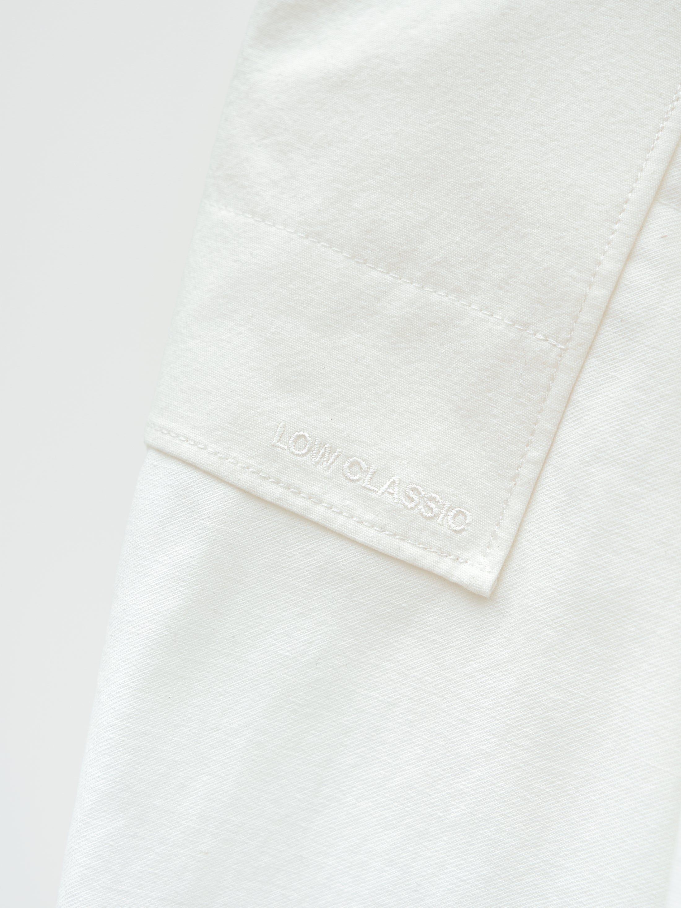 Low Classic Soft Structure Big Cotton Bag White