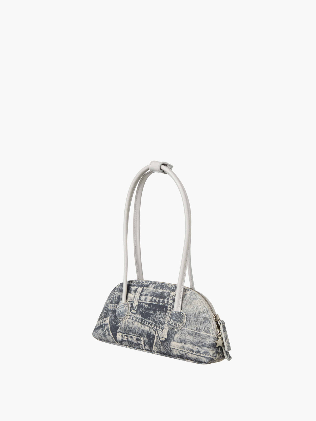 Margesherwood Bessette Shoulder light grey printed suede+crinkle