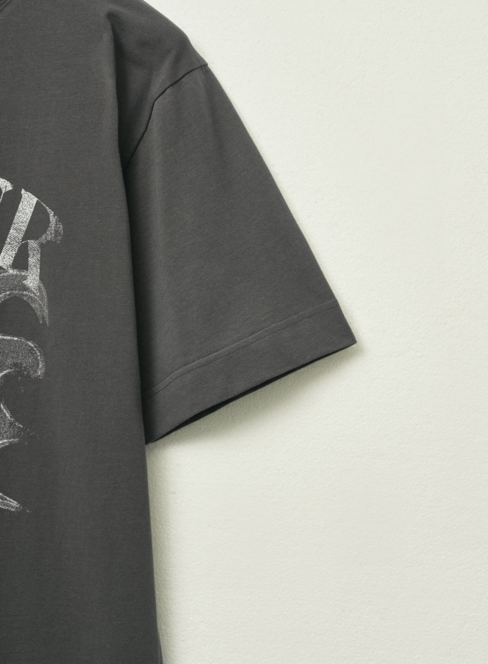 [satur] (W) Sun Retro Graphic T-Shirt - Charcoal Ivory