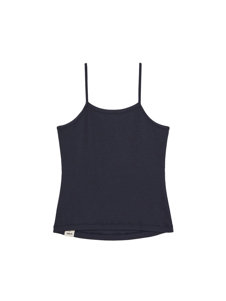 GLOWNY G Fine Rib Camisole (Navy)