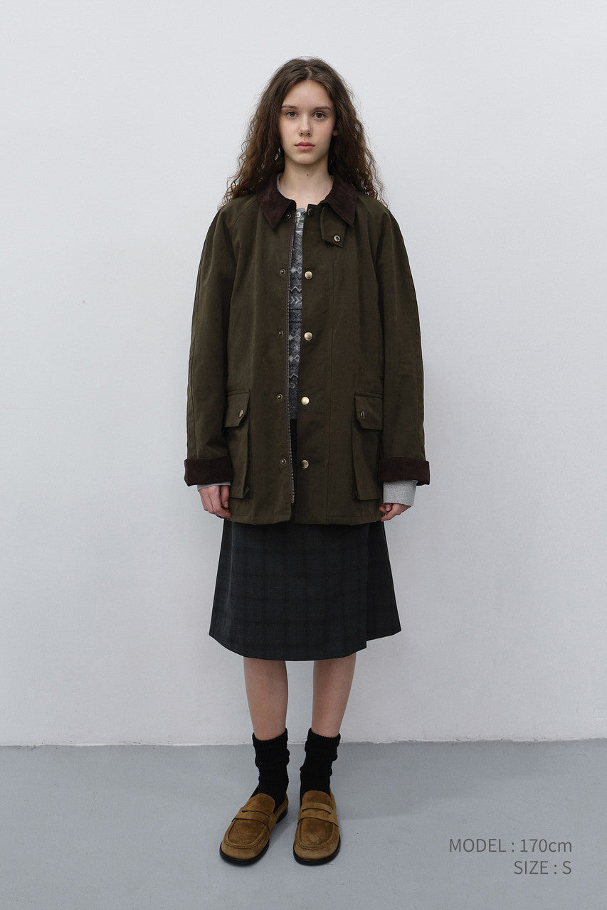Dunst Pleats Midi Wrap Checked Skirt Charcoal Grey Check
