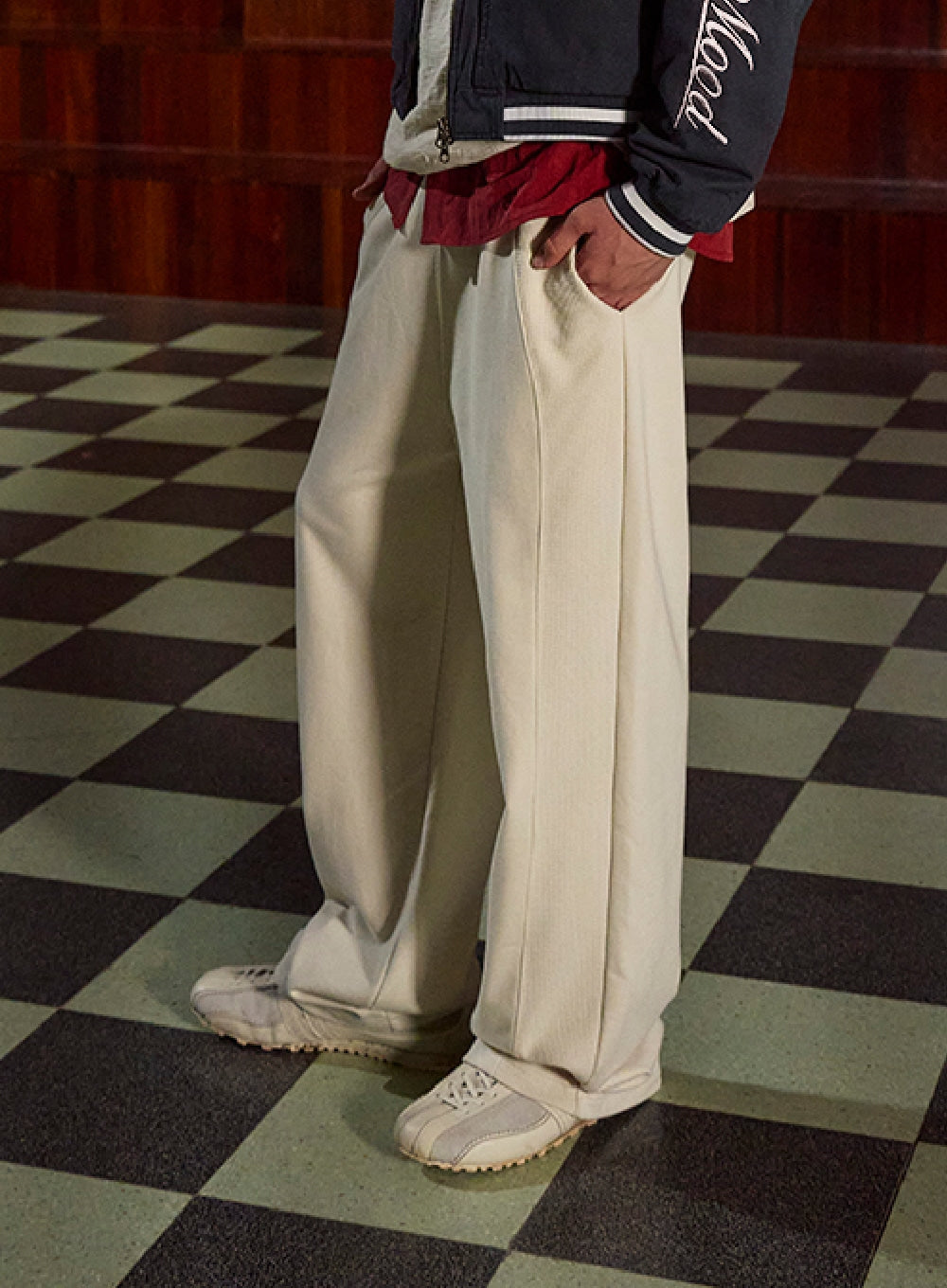 Satur Panel Track Pants - Cream