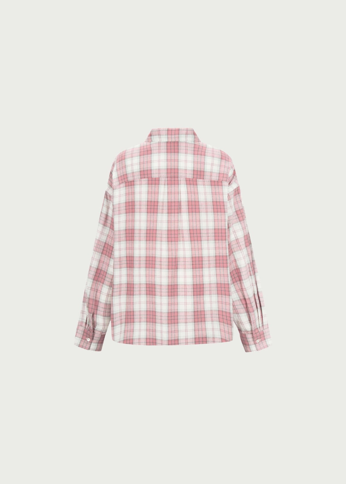 Depound oversized flannel check shirts - pink check