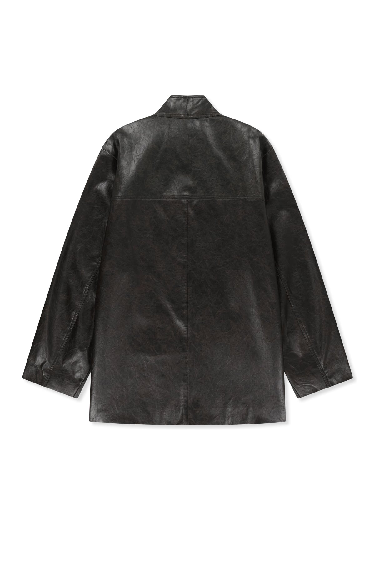 Matinkim Faux Leather Safari Jacket IN Brown