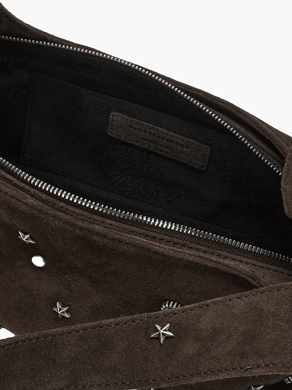 Margesherwood Halter Hobo choco brown studded suede