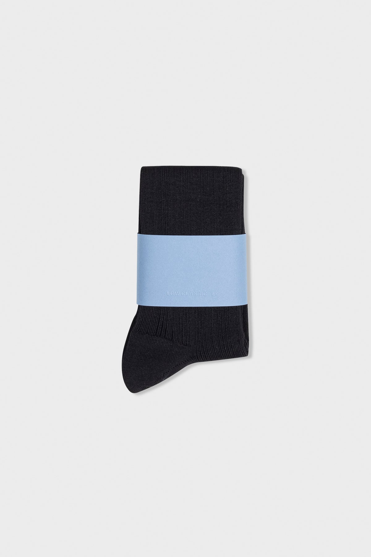 Low Classic Cotton Ribbed Midi Socks Black