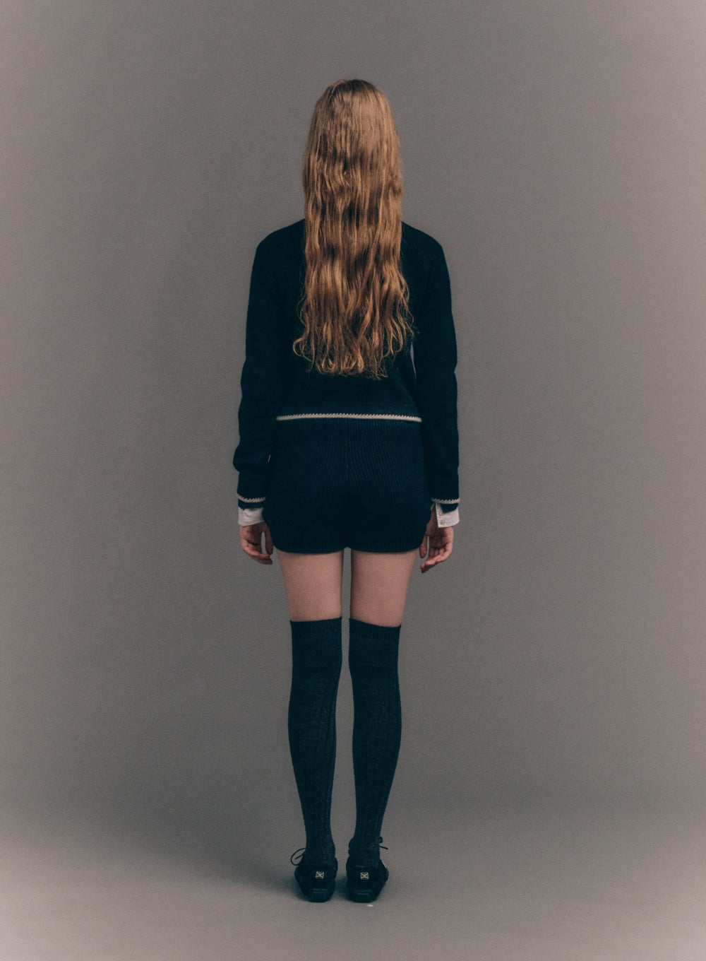 [satur] (W) Bluff Raccoon Collar Knit Cardigan - Black