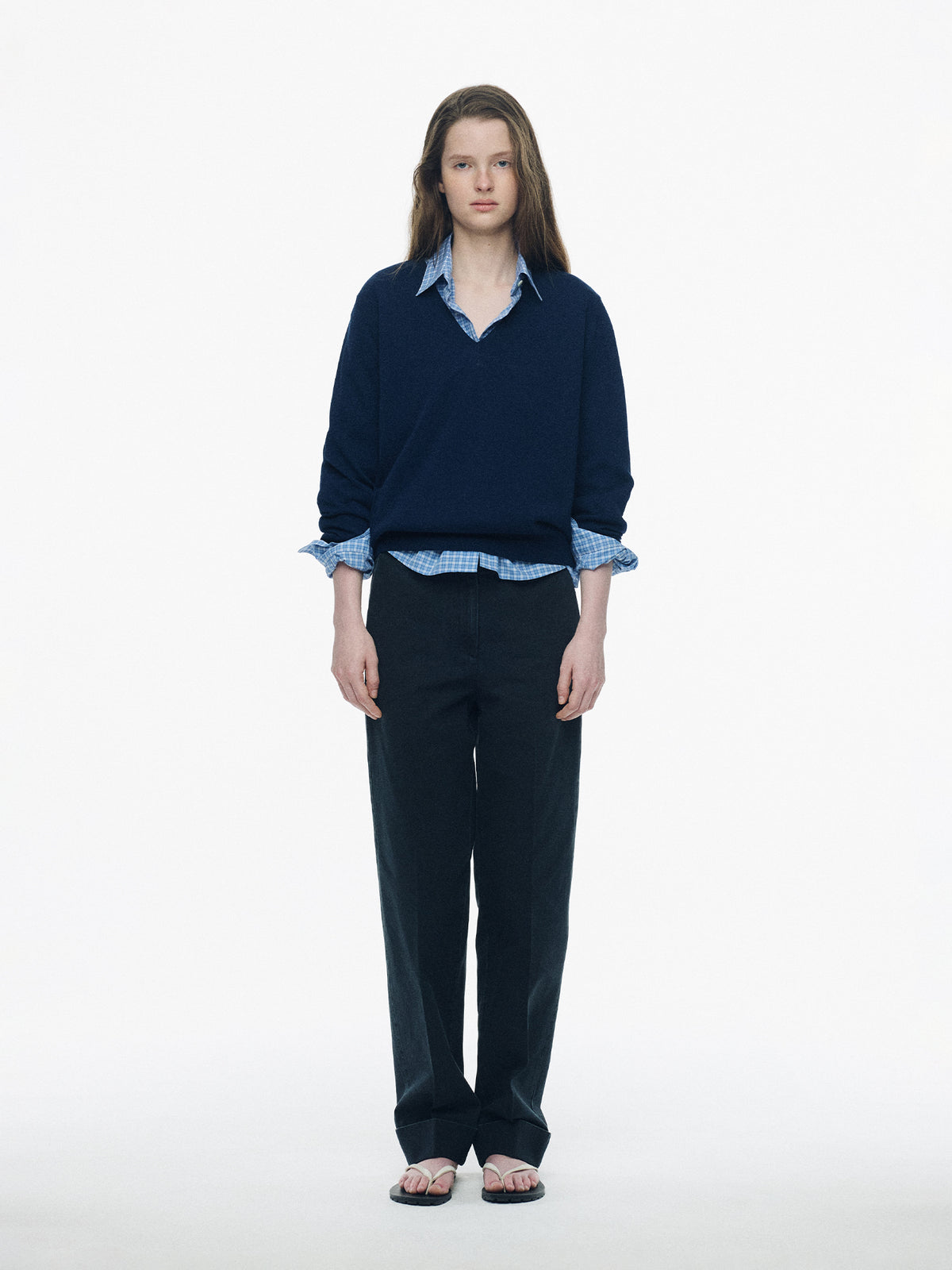 Nothing Written Frame cuff trousers (Black)