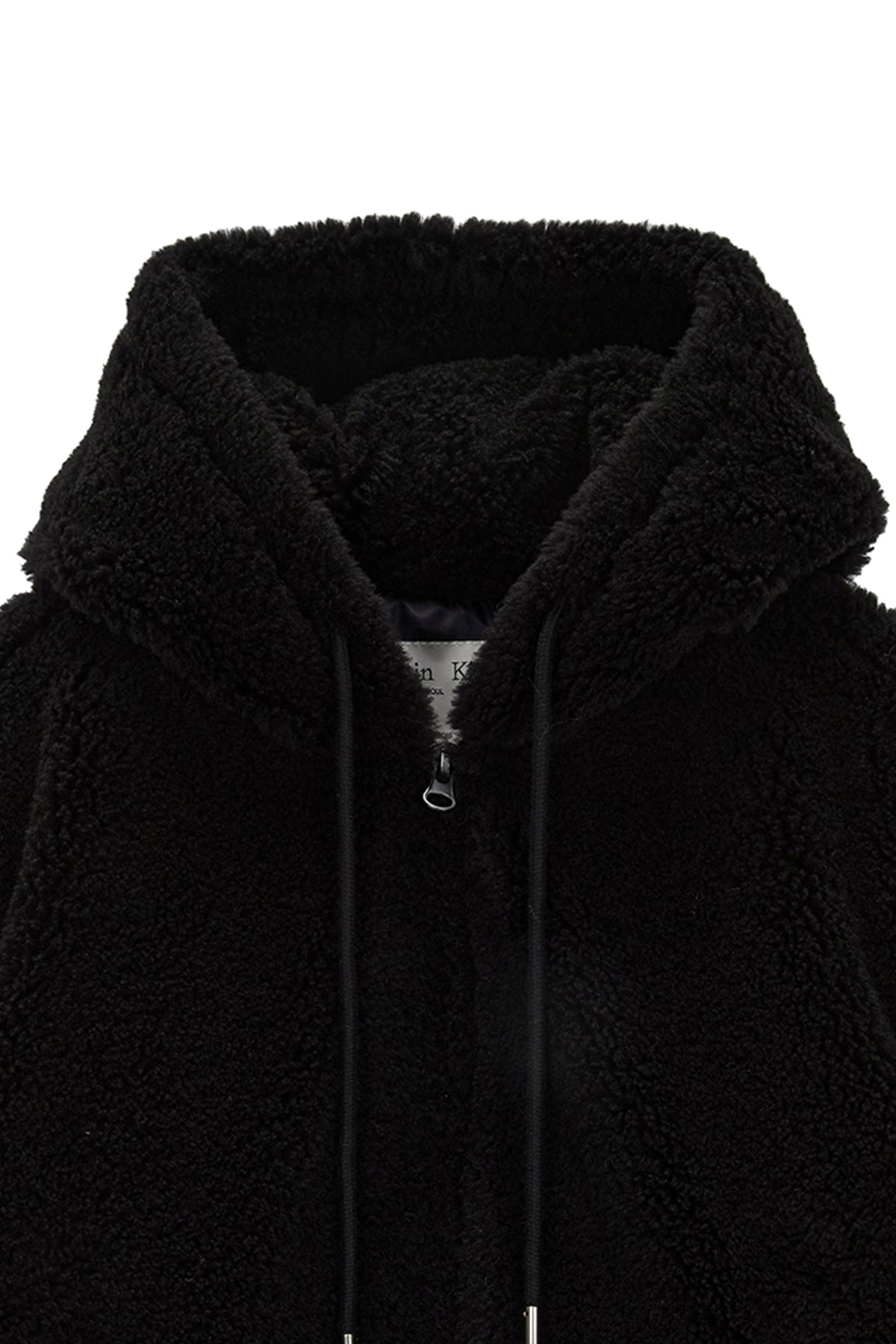 Matinkim Logo Point Fleece Hoody Jumper For Women IN Black