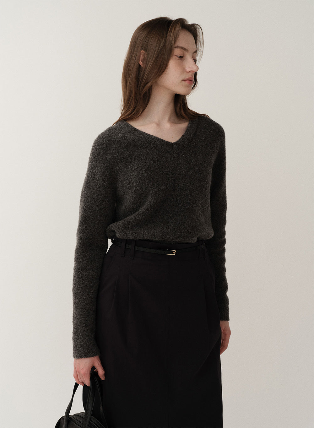 Kindersalmon Mini Leather Belt Black