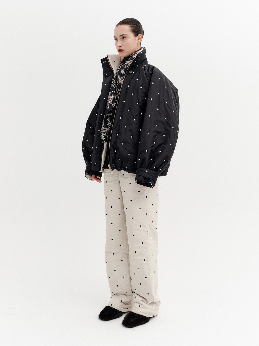 EENK Dual Face Zip-Up Jacket - Black