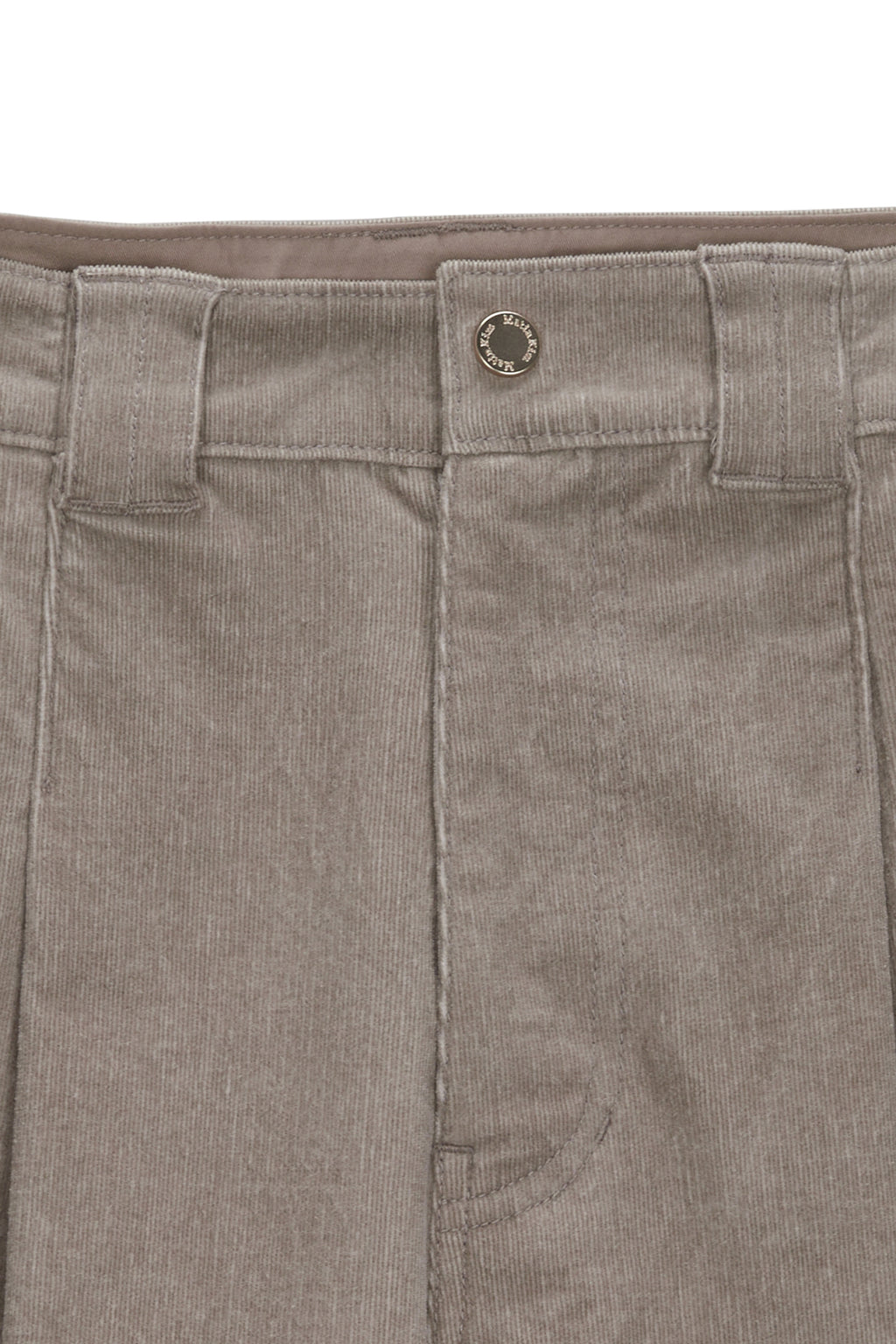 [matinkim] CORDUROY TUCK POINT WIDE PANTS IN BEIGE