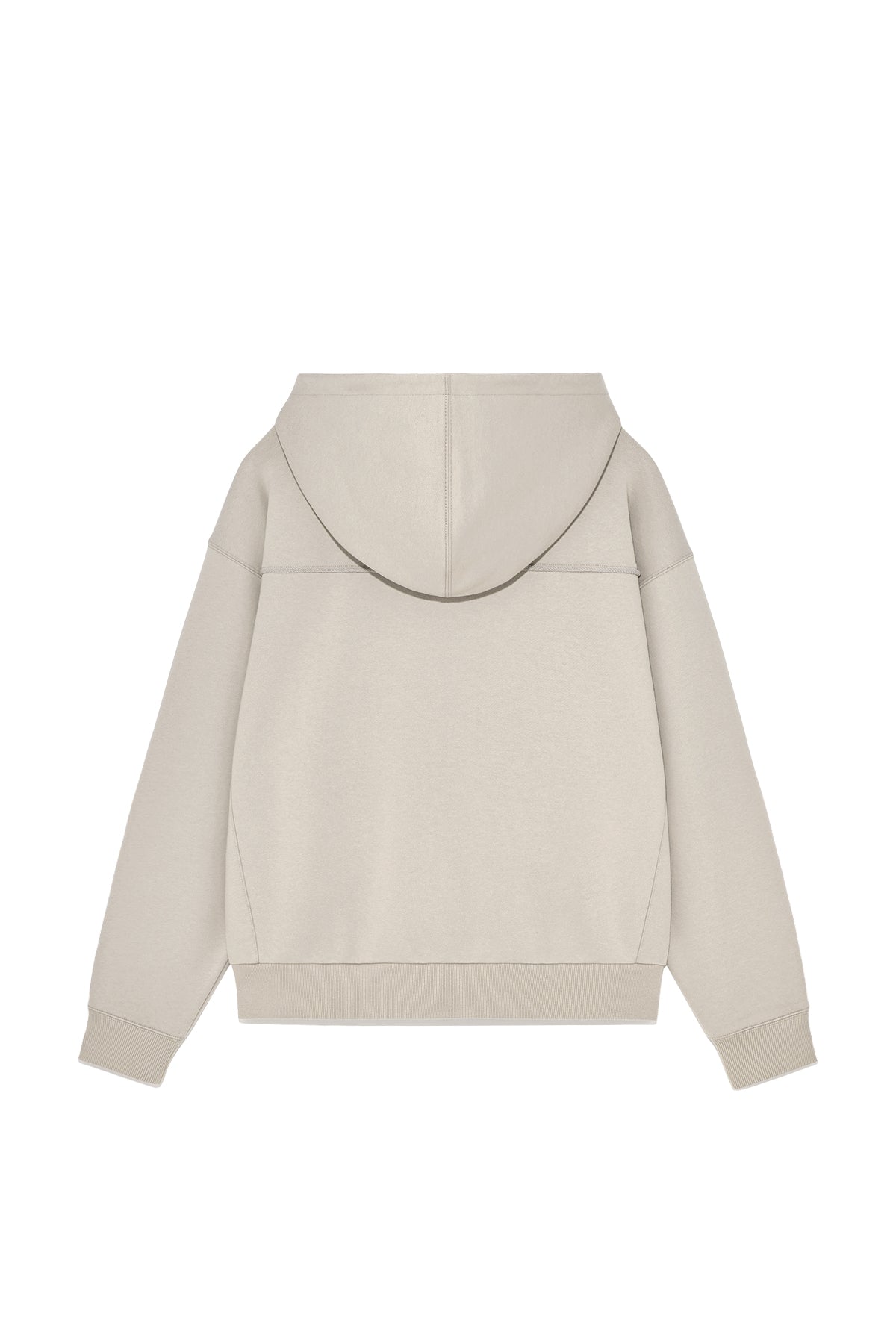 [matinkim] VOLUME POCKET HOODY ZIP UP IN PALE BEIGE