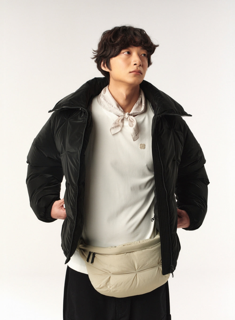 [satur] Angel Silk Scarf - Brown