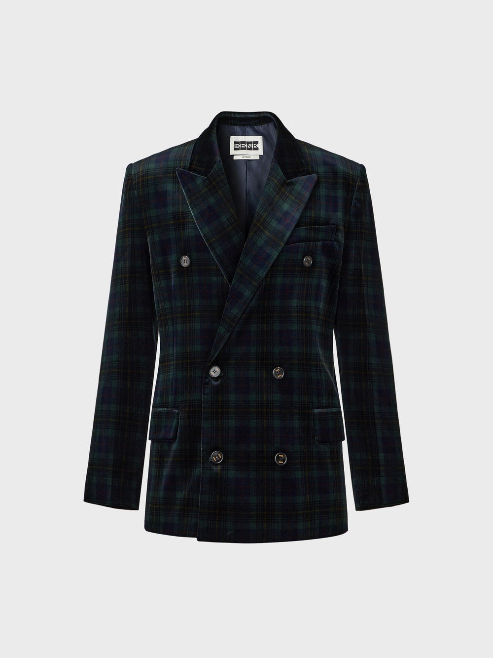 EENK Double-Breasted Blazer - Navy Check