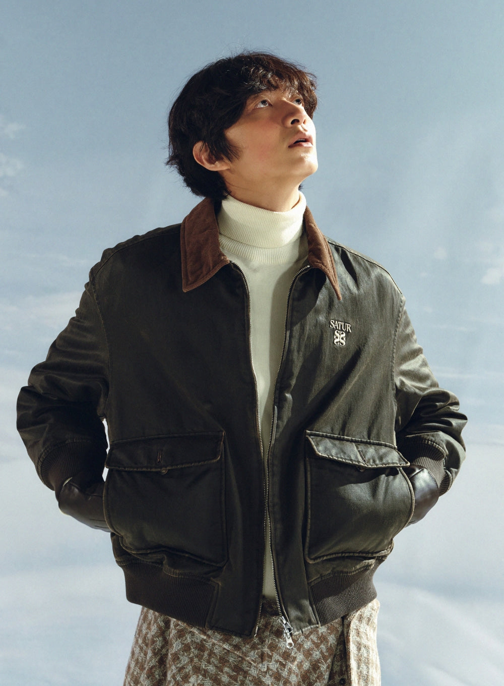 [satur] Maron A-2 Blouson Jacket - Brown