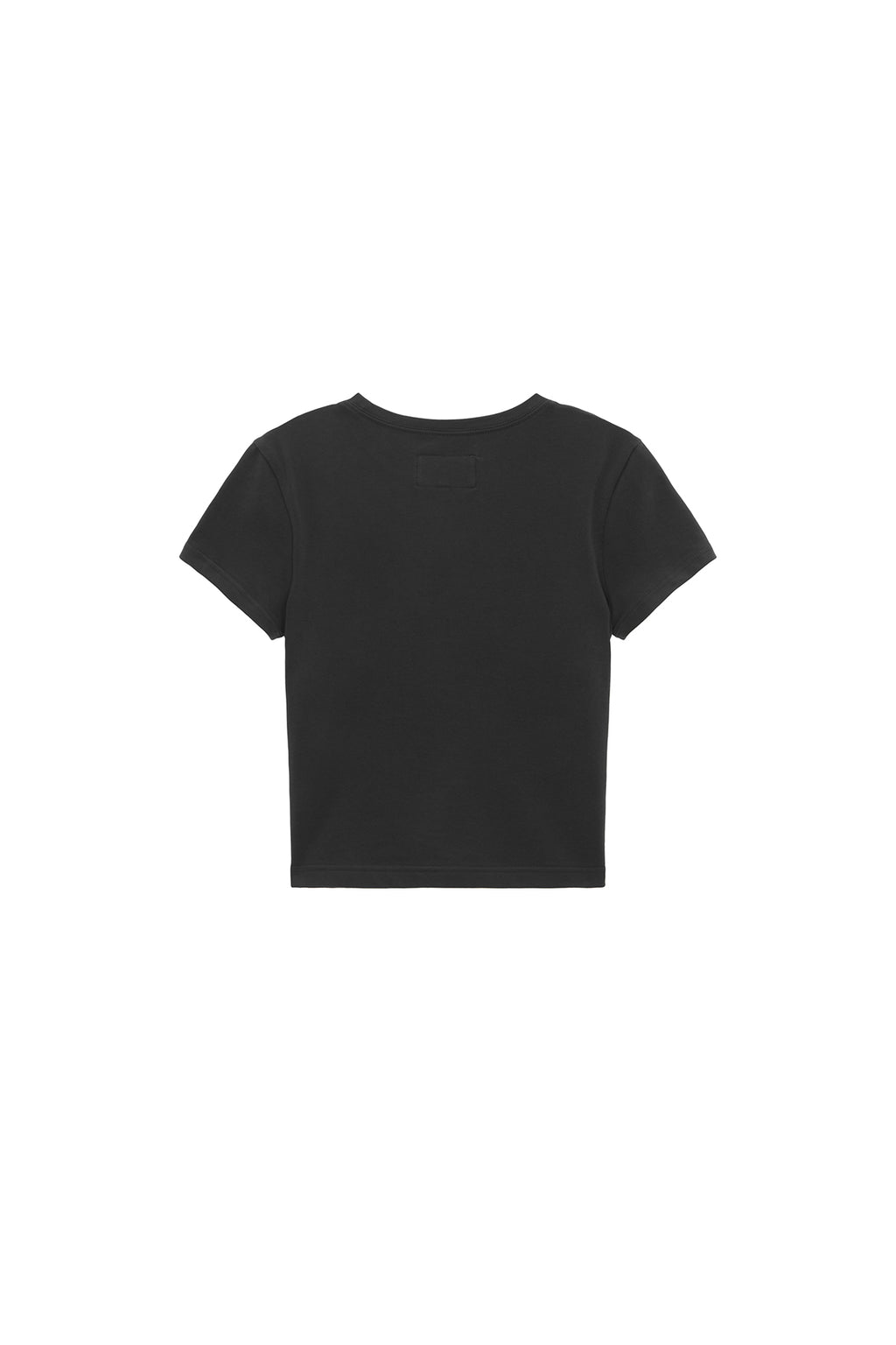 [matinkim] HEART GRAPHIC CROP TOP IN CHARCOAL