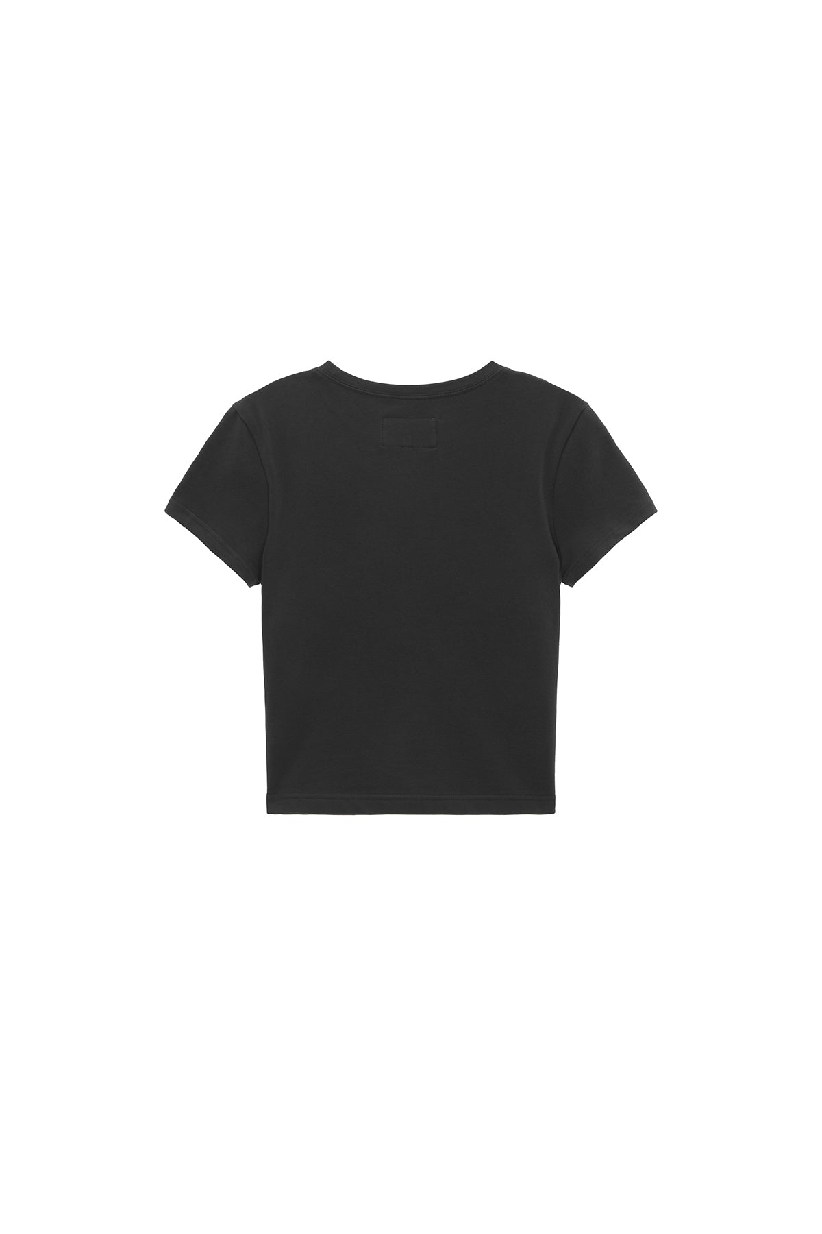 [matinkim] HEART GRAPHIC CROP TOP IN CHARCOAL