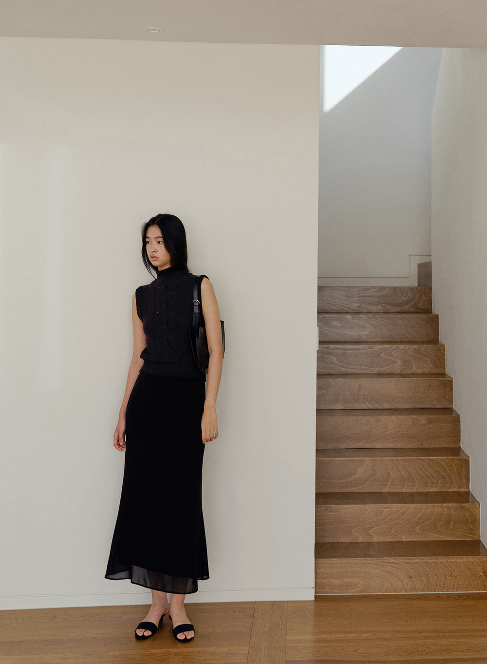 Kindersalmon Lucius Gored Skirt Black