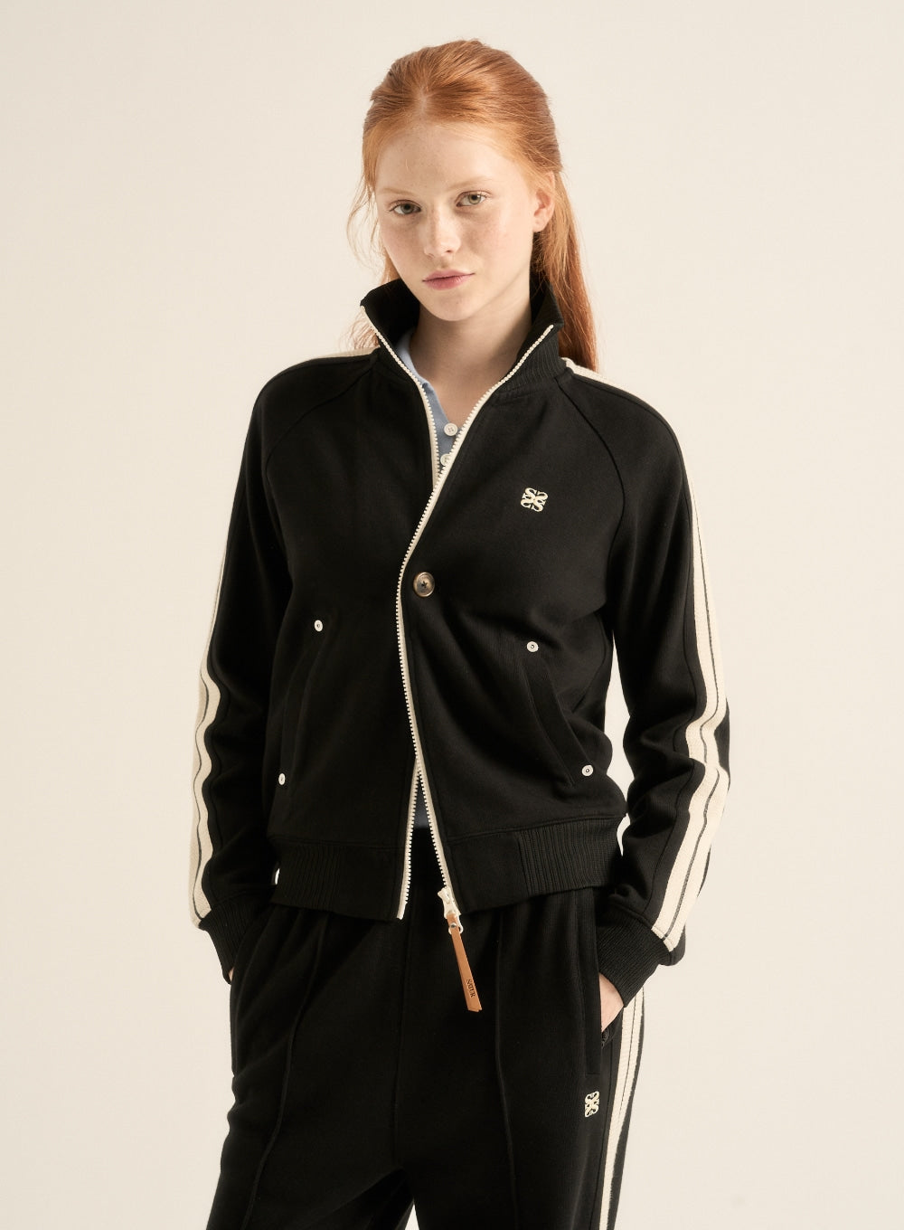 [satur] (W) Lawton All Day Track Zip-Up Jacket - Caviar Black