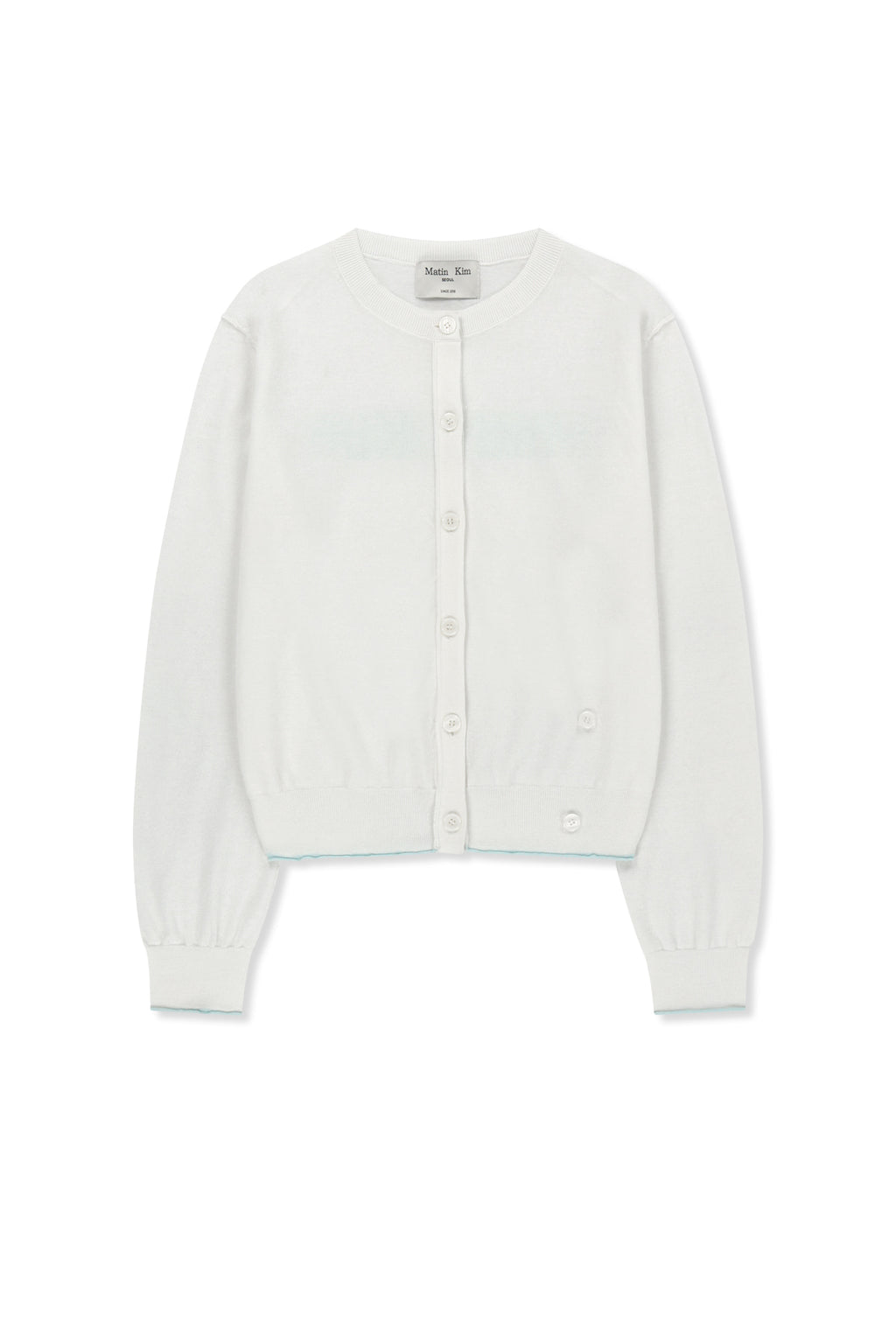 Matinkim Back Logo Sheer Cardigan For Women IN White