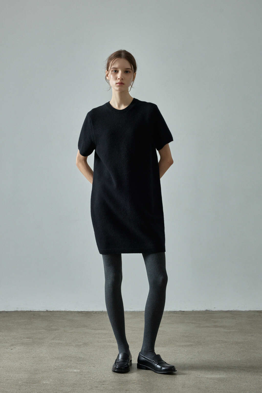 Facade Pattern 90s Knitwear Dress black