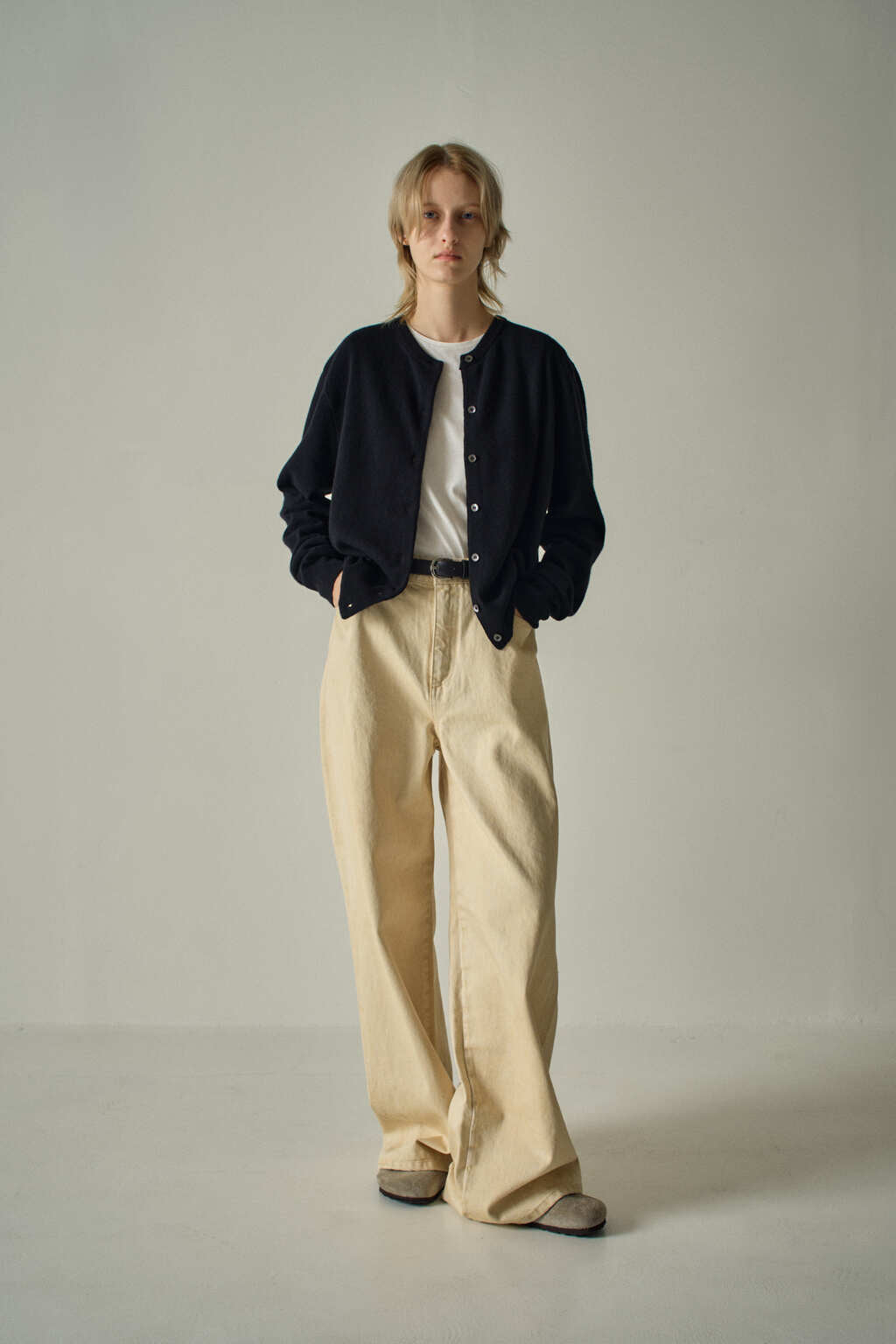 Facade Pattern Cashmere Essential Cardigan black