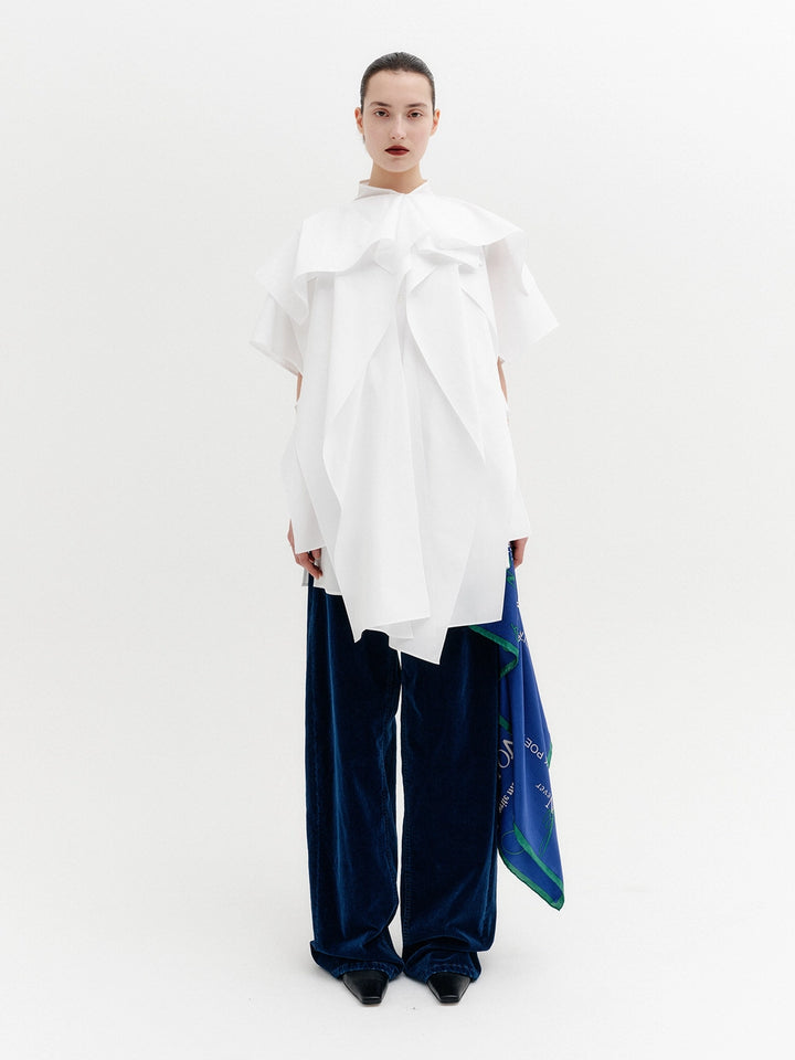 EENK Curved Relaxed Pants - Navy