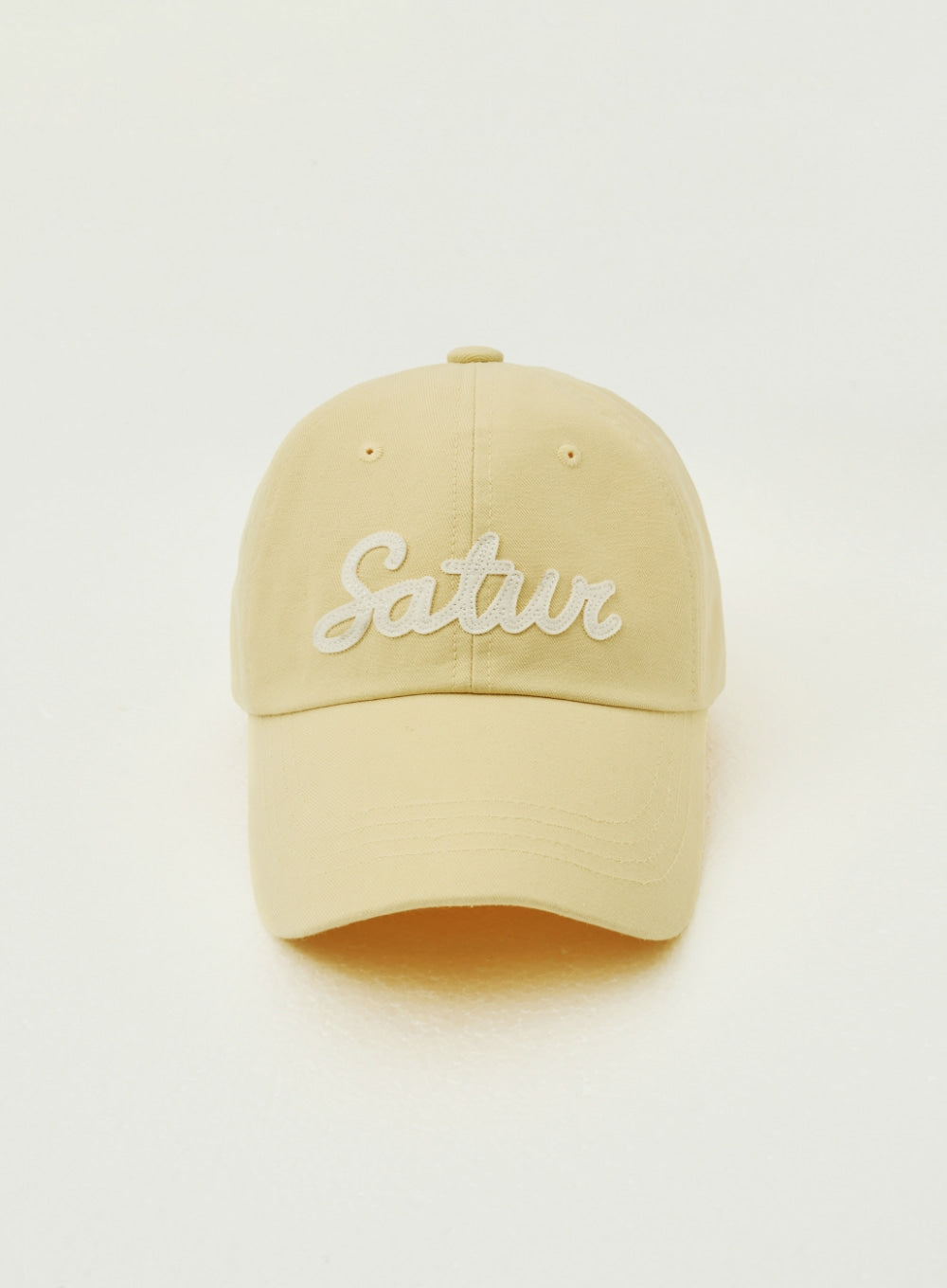 [satur] Vintage Casual Applique Ball Cap - Yellow