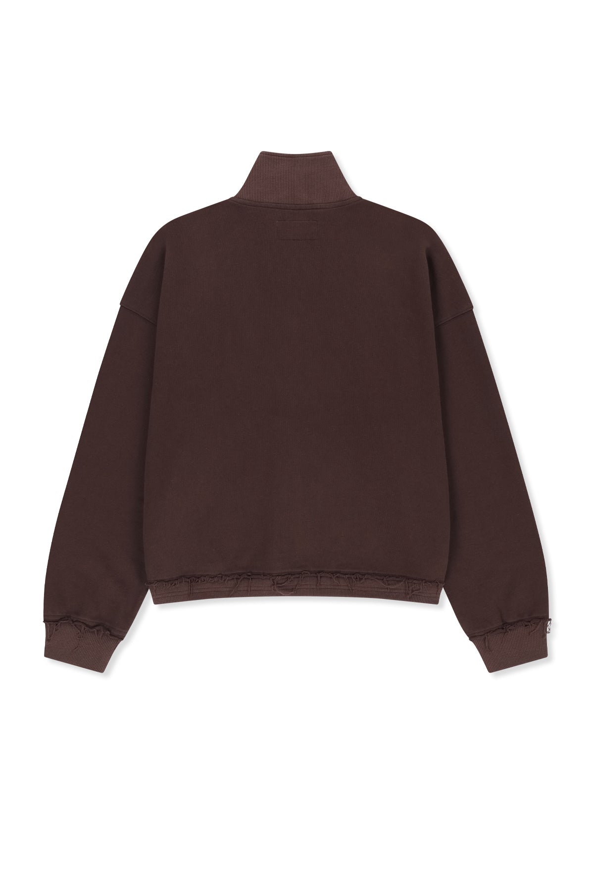 Matinkim Mixed Waffle Applique Logo Zip UP IN Brown