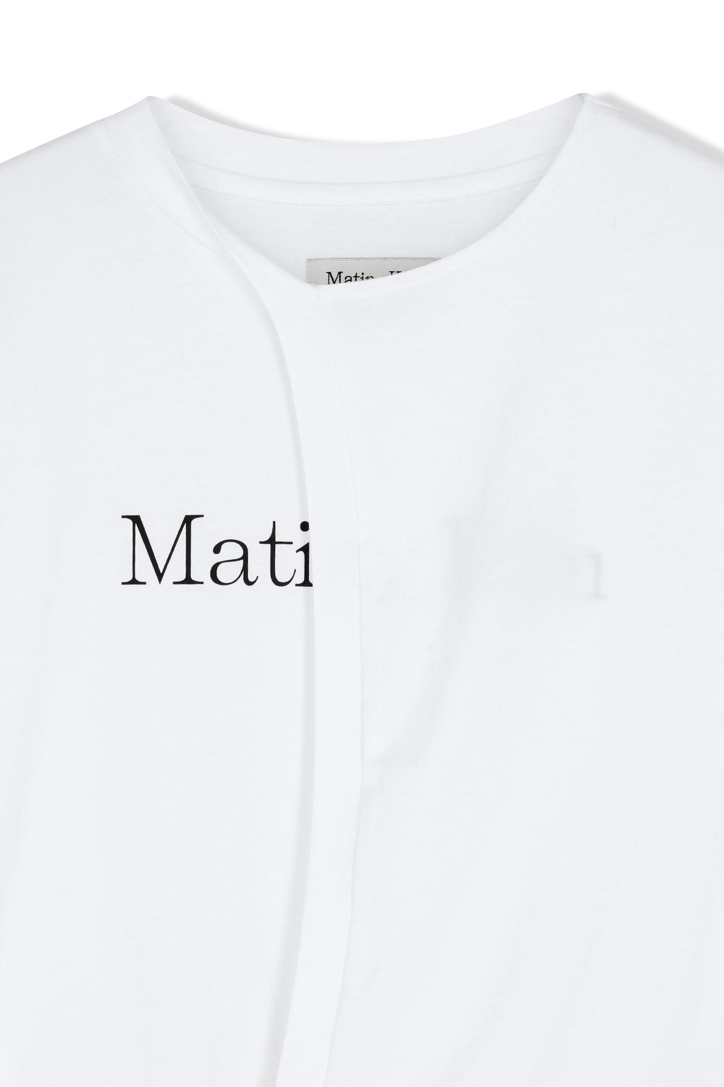Matinkim Tie Detail Draped Logo Top IN White