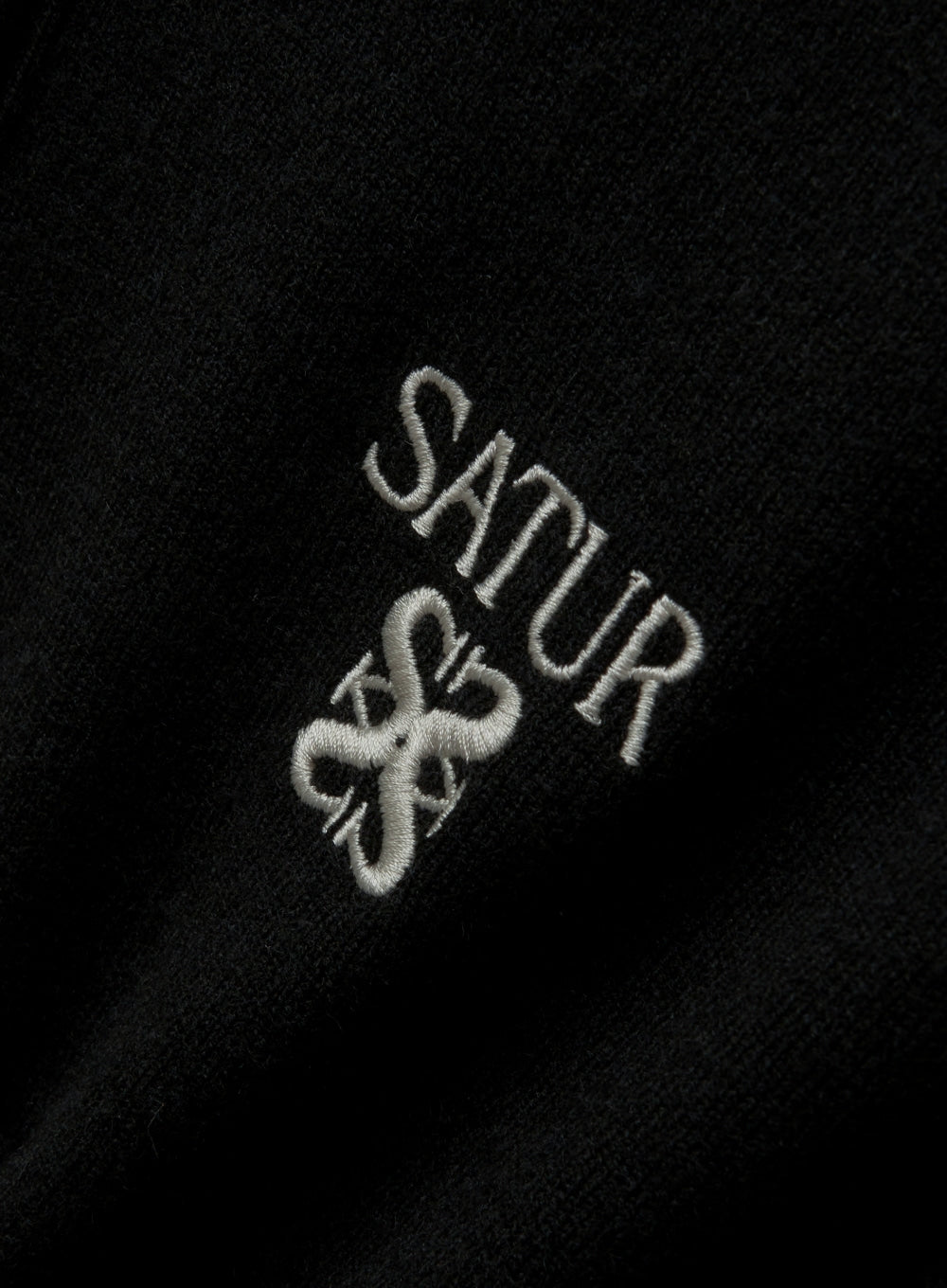 [satur] (W) Basic Polo Knit - Black
