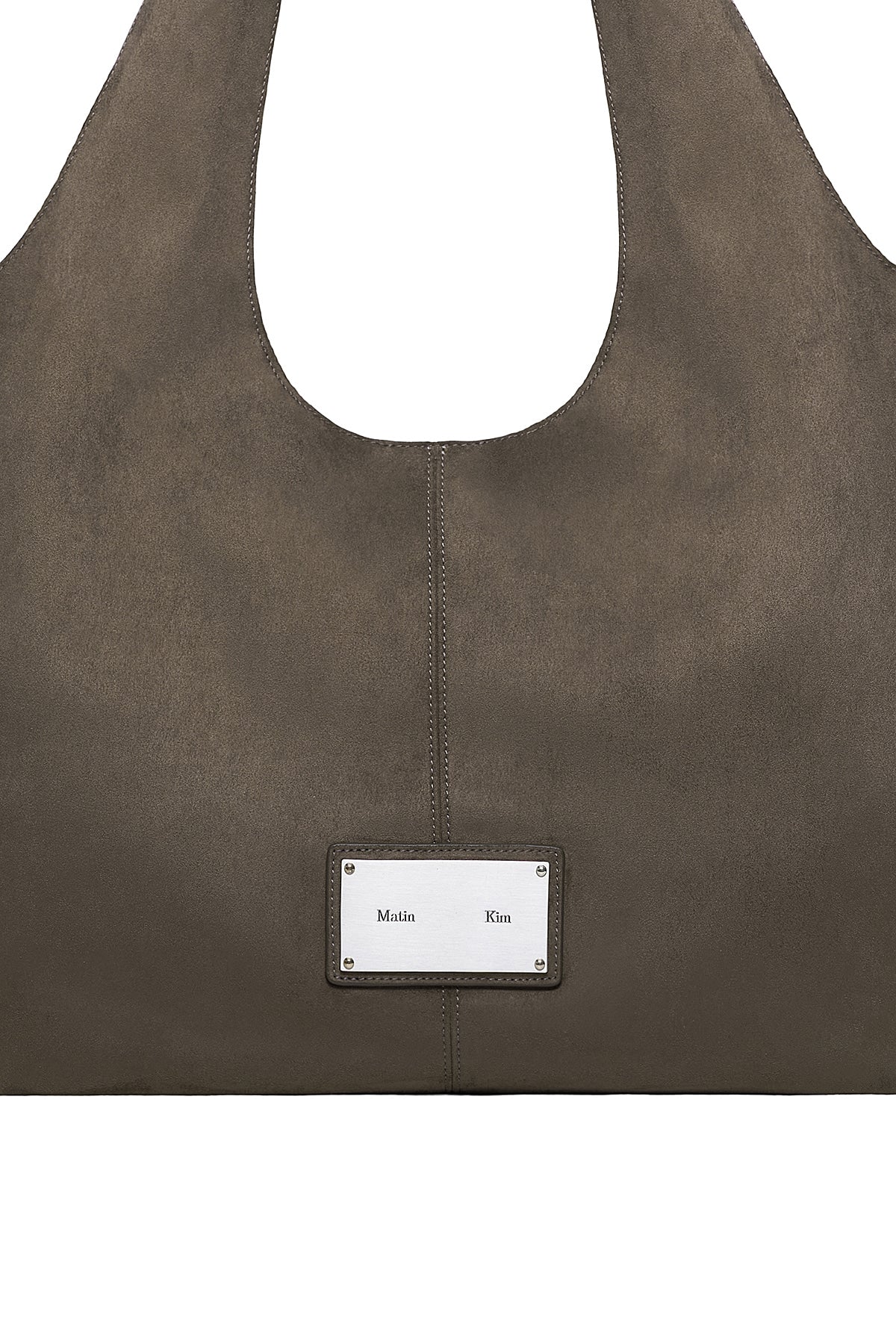 Matinkim Side Zip Suede Shoulder Bag IN Charcoal