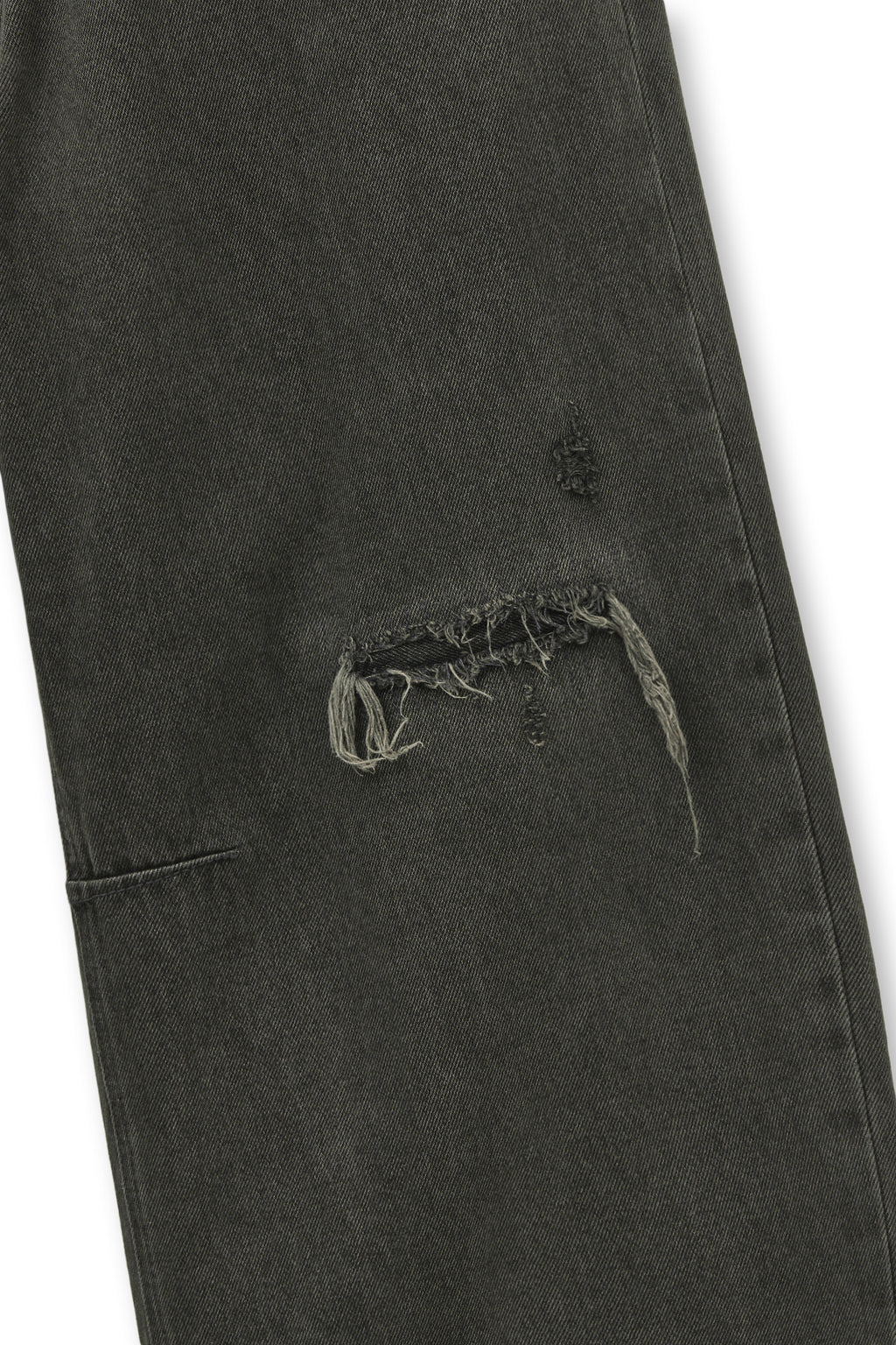 [matinkim] BACK LOGO WIDE DENIM PANTS IN CHARCOAL