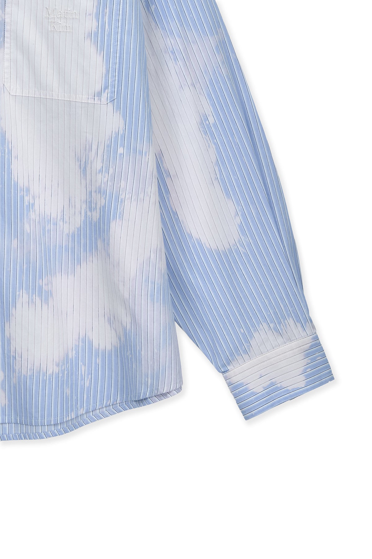[matinkim] Embroidery Small Logo Shirt IN Light Blue