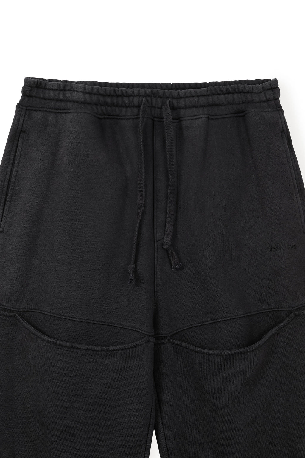 Matinkim Cut Out Washed Sweatpants For Men IN Charcoal