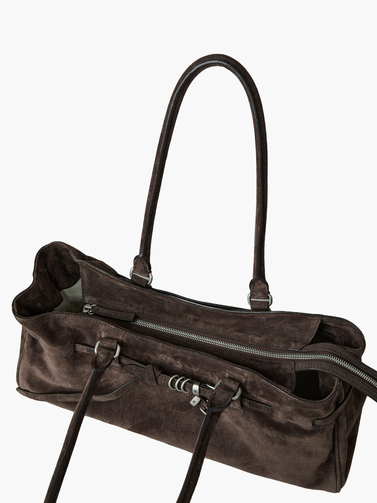 Margesherwood Soft Grandma Shoulder Bag ash brown suede