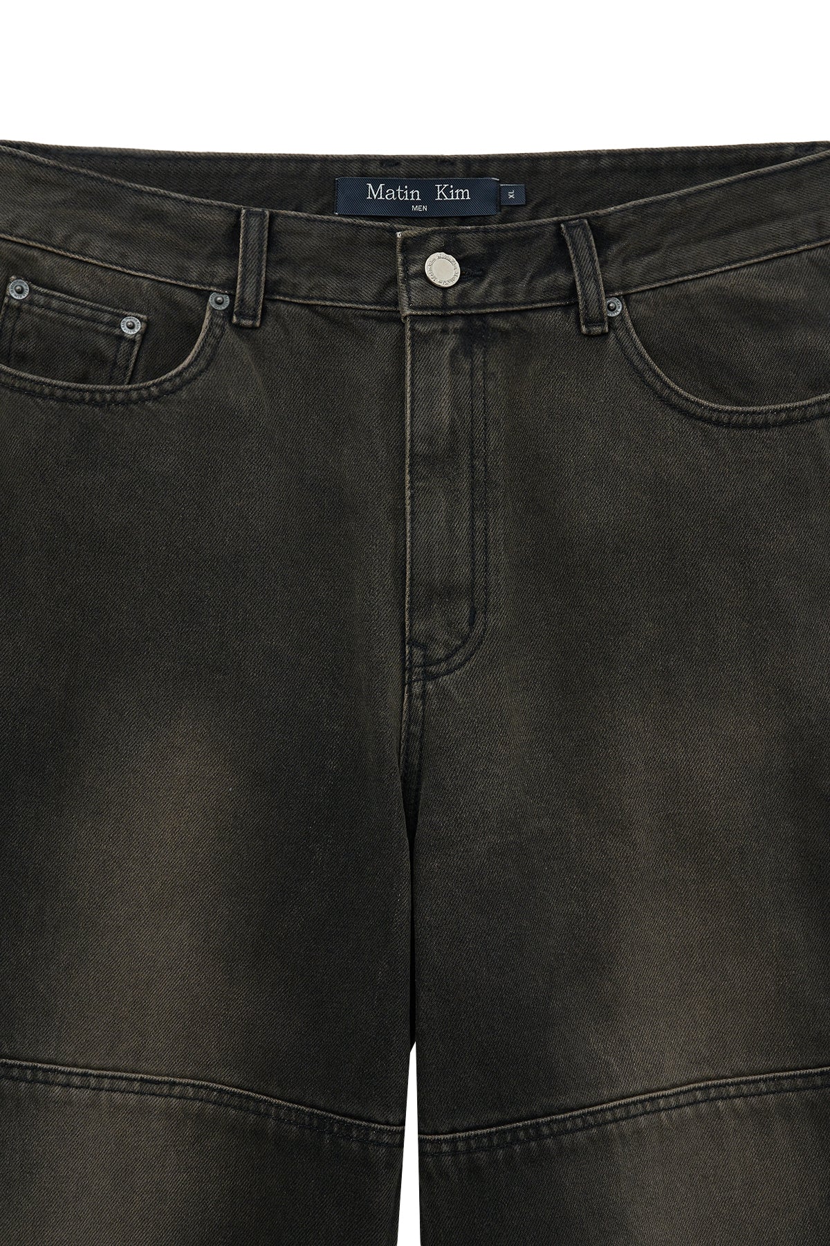 [matinkim] WESTERN DETAIL DENIM PANTS FOR MEN IN BLACK