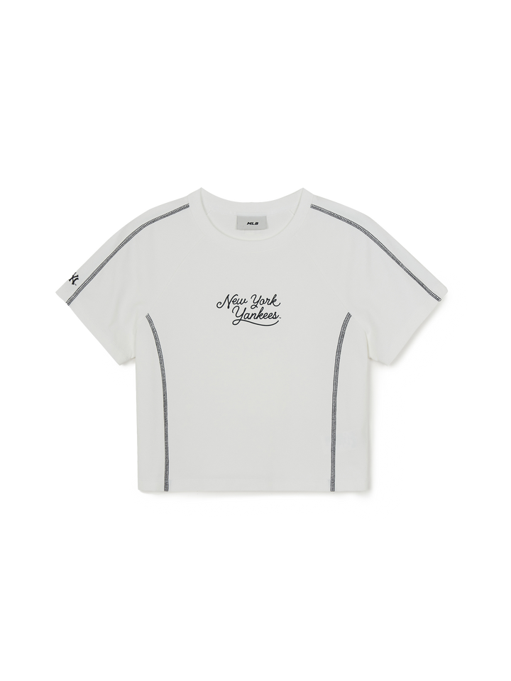 MLB Korea Women's Sportive Track Crop T-Shirts