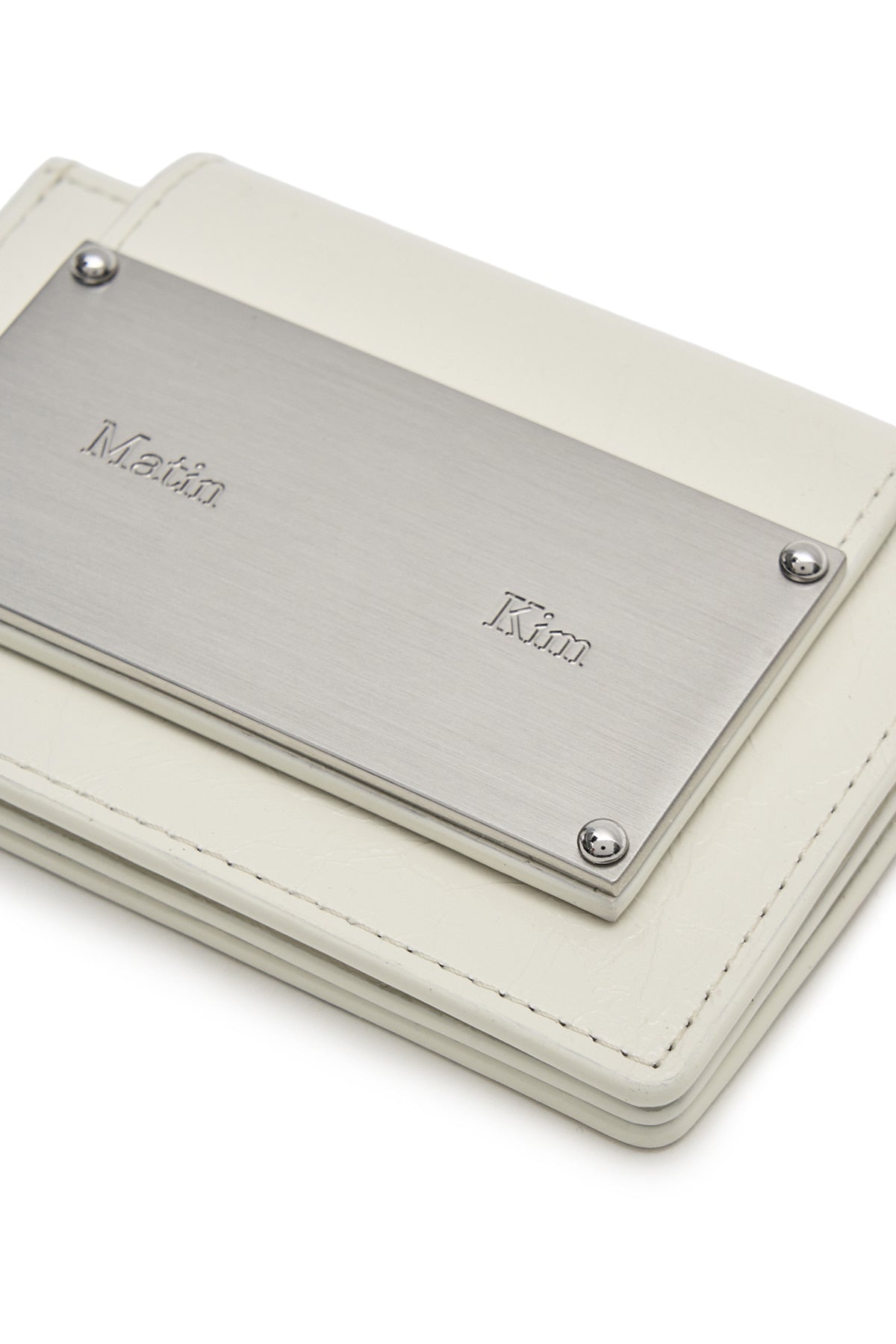 Matinkim Glazed Accordion Wallet IN White