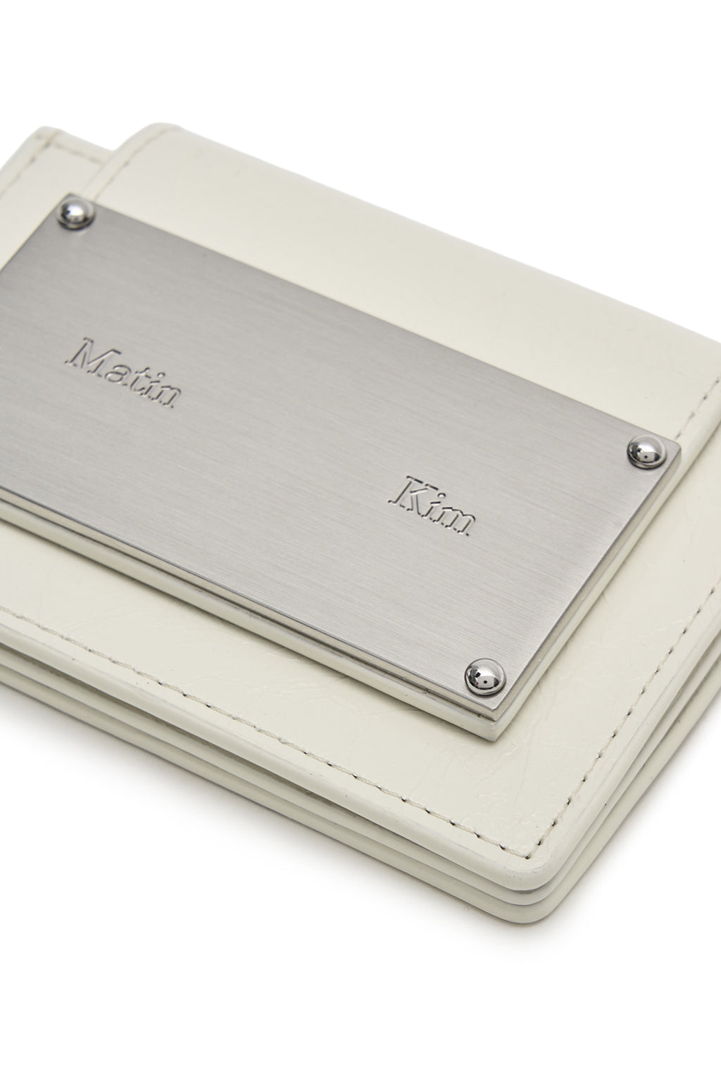 Matinkim Glazed Accordion Wallet IN White