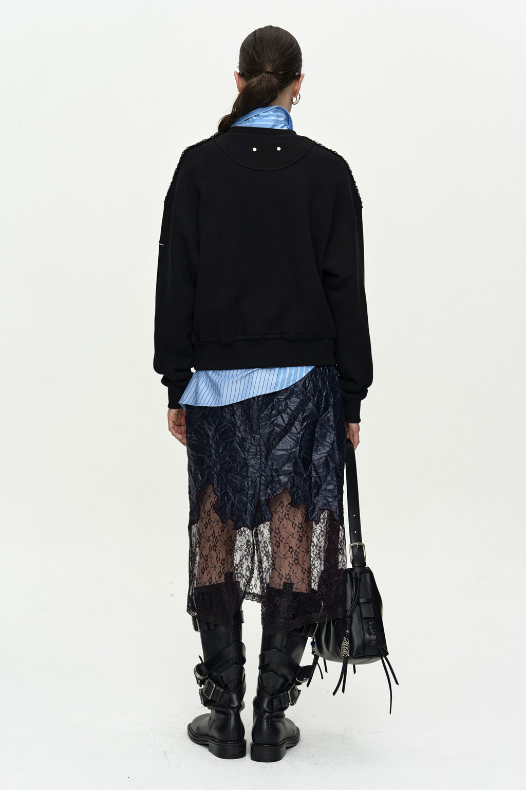 Andersson Bell (Essential) Studded Argyle Patchwork Sweatshirt
